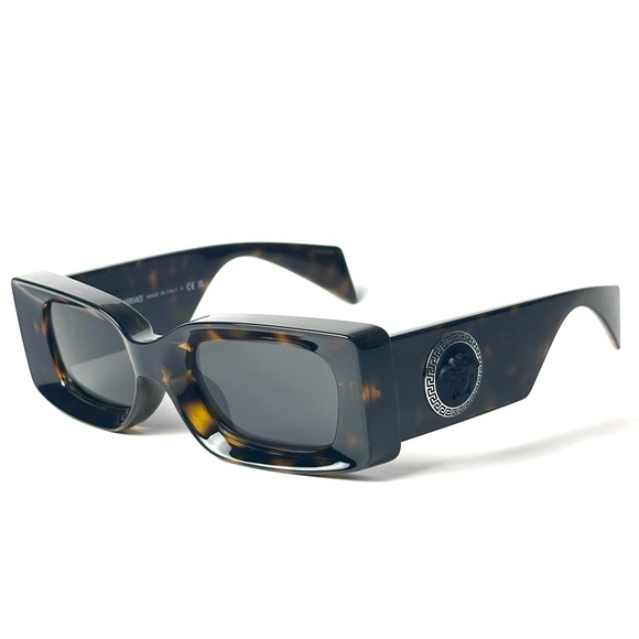 Versace Mod 4474-U 108/87 Havana Dark GreySunglasses 4474 U Authentic New